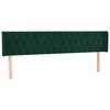 vidaXL Čelo postele typu u&scaron;&aacute;k tmavě zelen&aacute; 203x16x78/88 cm samet