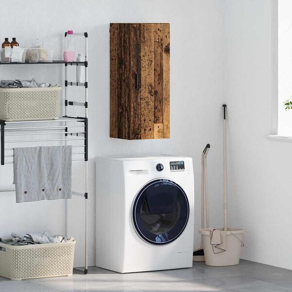 vidaXL N&aacute;stěnn&aacute; skř&iacute;ňka Star&eacute; dřevo 34,5 x 34 x 90 cm kompozitn&iacute; dřevo