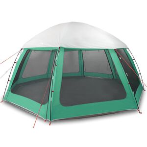 vidaXL Baz&eacute;nov&yacute; stan s odn&iacute;mateln&yacute;m poklopem&S&iacute;ťovan&eacute; stěny Sea Green