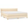 vidaXL Box spring postel s matrac&iacute; kr&eacute;mov&aacute; 180x200 cm textil