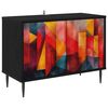 vidaXL Televizn&iacute; skř&iacute;ň HEESCH 69 x 33 x 50,5 cm Čern&yacute; dub