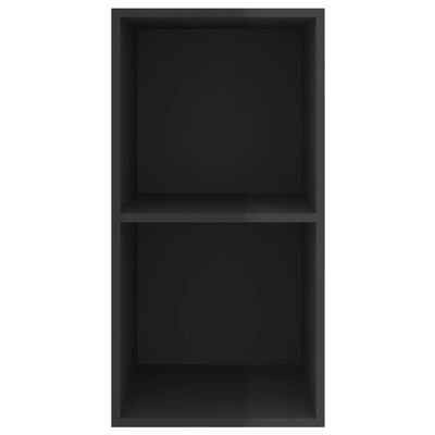vidaXL Nástěnná TV skříňka černá vysoký lesk 37x37x72 cm dřevotříska