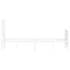 vidaXL Kovov&yacute; r&aacute;m postele s hlavov&yacute;m a nožn&iacute;m čelem b&iacute;l&yacute; 120 x 190 cm