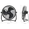 vidaXL Podlahov&yacute; ventil&aacute;tor 3 rychlosti 40 cm 42,5 W čern&yacute;