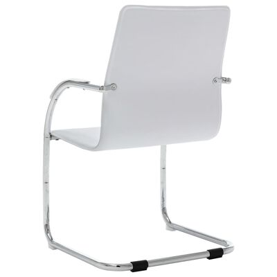 vidaXL Konzolová kancelářská židle bílá umělá kůže