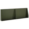 vidaXL Opěrn&aacute; zeď 2 ks 60 x 12 x 30 cm Ocel Olivově zelen&aacute;