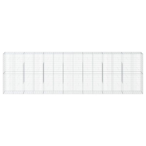 vidaXL Gabionov&yacute; ko&scaron; s v&iacute;kem 700 x 50 x 200 cm pozinkovan&eacute; železo