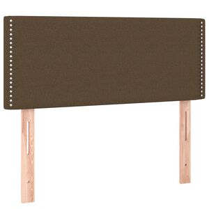 vidaXL Čelo postele tmavě hněd&eacute; 100x5x78/88 cm textil