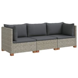 vidaXL 3 ks Ratanov&aacute; lounge souprava s pol&scaron;t&aacute;ři GENDT Př&iacute;rodn&iacute; ratan