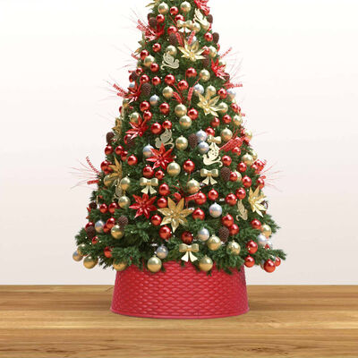 vidaXL Podložka pod vánoční stromek červená Ø 54 x 19,5 cm