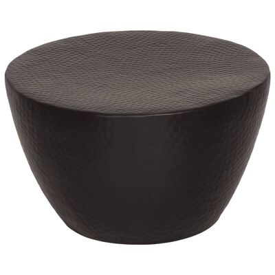 vidaXL Konferenční stolek kovaný hliník Ø 50 x 30 cm černý