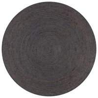 vidaXL Ručně vyrobený koberec z juty kulatý 90 cm tmavě šedý