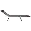 vidaXL Skládací lehátko 2 pcs Černá 182 x 55 x 85.5 cm Textilen