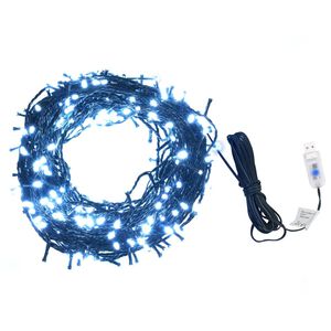 vidaXL Světeln&yacute; řetěz 400 LED dovnitř i ven 40 m studeně b&iacute;l&yacute;