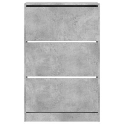 vidaXL Botník betonově šedý 80 x 21 x 125,5 cm kompozitní dřevo