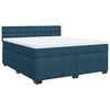 vidaXL Box spring postel s matrac&iacute; modr&aacute; 180 x 200 cm samet
