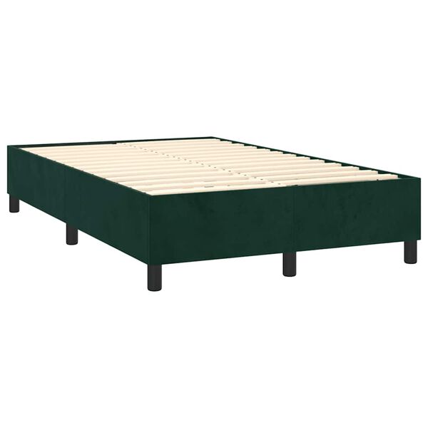vidaXL Box spring postel s matrac&iacute; tmavě zelen&aacute; 120x190 cm samet