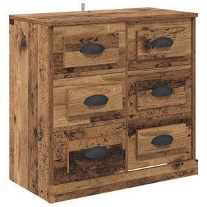vidaXL Serv&iacute;rovac&iacute; skř&iacute;ň se z&aacute;suvkou Star&eacute; dřevo 70 x 35,5 x 67,5 cm