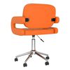 vidaXL Otočn&aacute; j&iacute;deln&iacute; židle oranžov&aacute; uměl&aacute; kůže