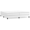 vidaXL Box spring postel s matrac&iacute; b&iacute;l&aacute; 200x200 cm uměl&aacute; kůže