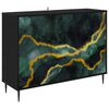 vidaXL Serv&iacute;rovac&iacute; skř&iacute;ň WIJHE Čern&yacute; dub 102 x 33 x 76 cm