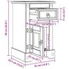 vidaXL Nočn&iacute; stolek Corona B&iacute;l&aacute; 35 x 32,5 x 58 cm Masivn&iacute; borov&eacute; dřevo