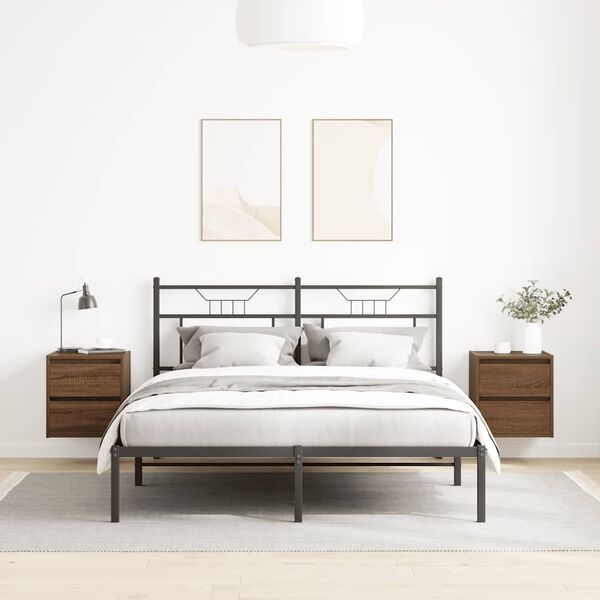 vidaXL Nástěnné noční stolky 2 ks Hnědý dub 38x34x40 cm