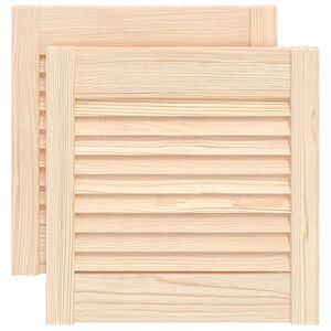 vidaXL Louverovan&eacute; dveře se dveřmi 2 ks Př&iacute;rodn&iacute; 39,5 x 39,4 cm