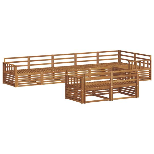 vidaXL Venkovn&iacute; pohovkov&aacute; souprava 8 pcs Př&iacute;rodn&iacute;