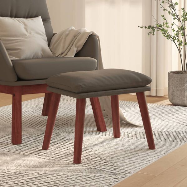 vidaXL Podnožka šedá 45x29,5x35 cm umělá kůže