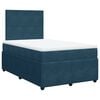 vidaXL Box spring postel s matrac&iacute; tmavě modr&aacute; 120 x 200 cm samet