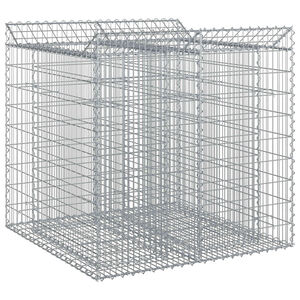 vidaXL Gabionov&yacute; vyv&yacute;&scaron;en&yacute; z&aacute;hon 2 pcs Stř&iacute;brn&aacute;