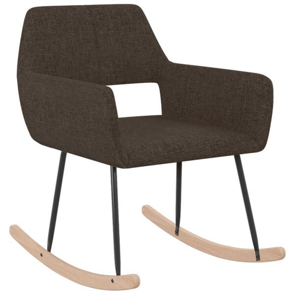 vidaXL Houpac&iacute; křeslo tmavě hněd&eacute; textil