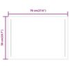 vidaXL Koupelnov&eacute; zrcadlo s LED osvětlen&iacute;m 50x70 cm