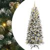 vidaXL Uměl&yacute; v&aacute;nočn&iacute; stromeček B&iacute;l&aacute; 210 cm PVC, plast, ocel a PE