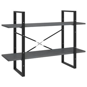 vidaXL Knihovna se 2 policemi &scaron;ed&aacute; 100 x 30 x 70 cm masivn&iacute; borovice