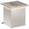vidaXL Zahradn&iacute; truhl&iacute;k s LED osvětlen&iacute;m Stř&iacute;brn&aacute; 30 x 30 x 30 cm