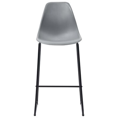vidaXL Barové židle 4 ks šedé plast