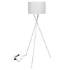 vidaXL Stojac&iacute; lampa se stojanem b&iacute;l&aacute; 139 cm