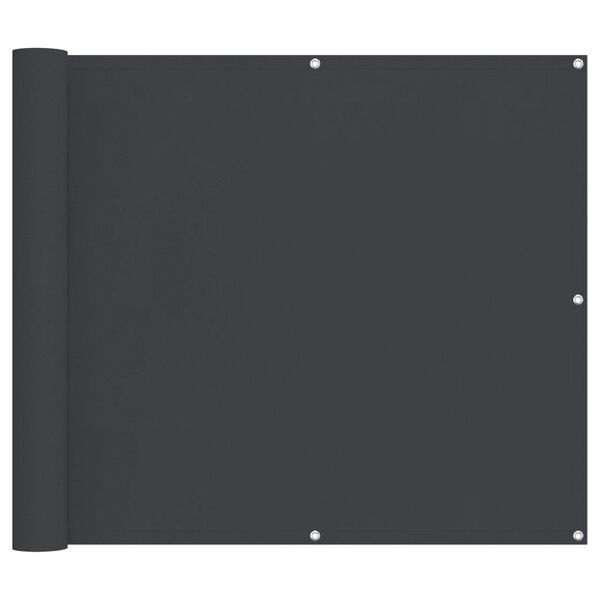 vidaXL Balkonov&aacute; clona Čern&yacute; 90 x 200 cm PU potažen&yacute; oxford alu