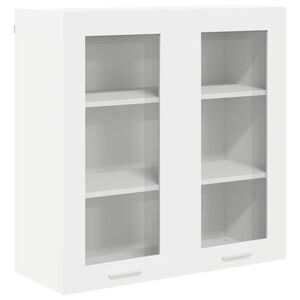 vidaXL Z&aacute;věsn&aacute; skř&iacute;ňka se dveřmi B&iacute;l&aacute; 80 x 31 x 80 cm kompozitn&iacute; dřevo