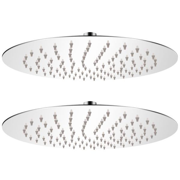 vidaXL De&scaron;ťov&eacute; sprchov&eacute; hlavice 2 ks &Oslash; 25 cm nerezov&aacute; ocel