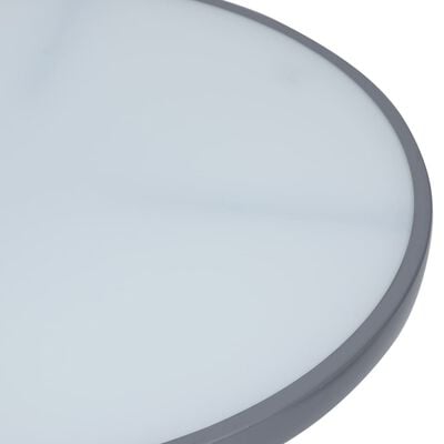 vidaXL Zahradní stůl světle šedý 80 cm ocel a sklo