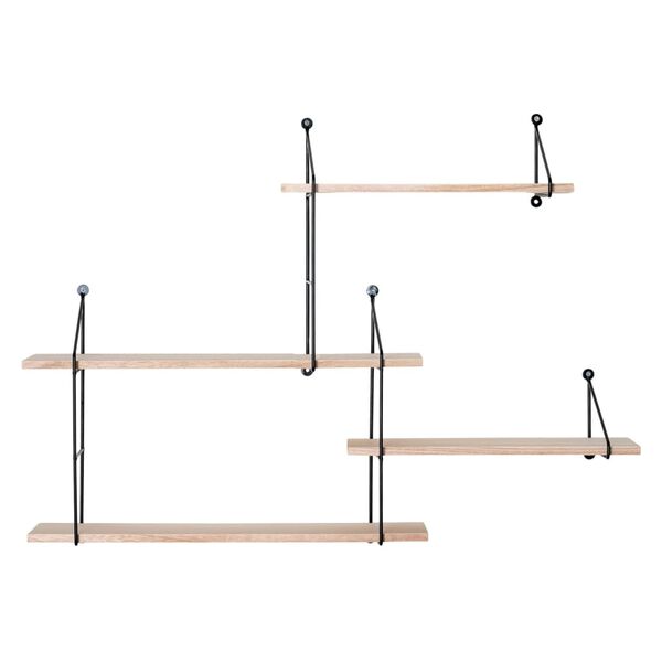 House Nordic N&aacute;stěnn&aacute; police Lucy čern&aacute; a př&iacute;rodn&iacute;