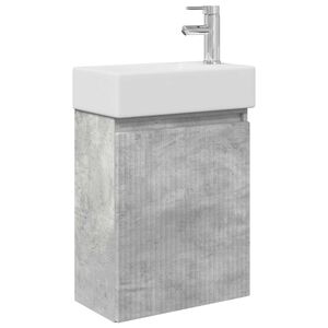 vidaXL Koupelnov&aacute; skř&iacute;ňka s bateri&iacute; Betonově &scaron;ed&aacute; 45,5 x 22,5 x 84 cm