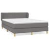 vidaXL Box spring postel s matrac&iacute; tmavě &scaron;ed&yacute; 140 x 190 cm textil