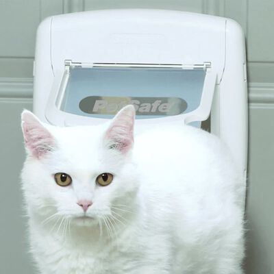 PetSafe Magnetická 4cestná dvířka pro kočky Deluxe 400 bílá 5005