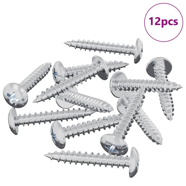 vidaXL Samovrtn&yacute; hřeb&iacute;k 12 pcs Zinkovan&yacute; 4 x 25 mm Ocel