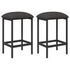 vidaXL Barov&aacute; stolička 2 pcs Tmavě &scaron;ed&aacute; 40 x 32 x 64 cm