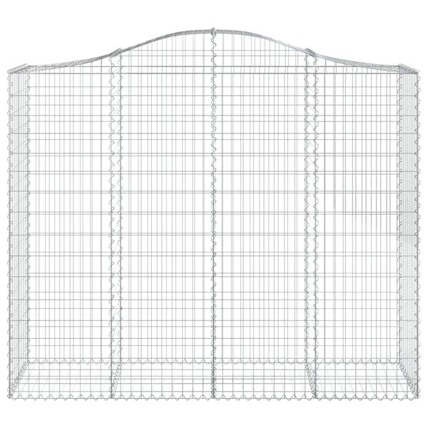vidaXL Klenuté gabionové koše 14ks 200x50x160/180cm pozinkované železo